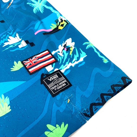 VANS Men's VTCS 2022 Board Shorts Azul Polyester Summer VN0000ZZO2V - Picture 3 of 6